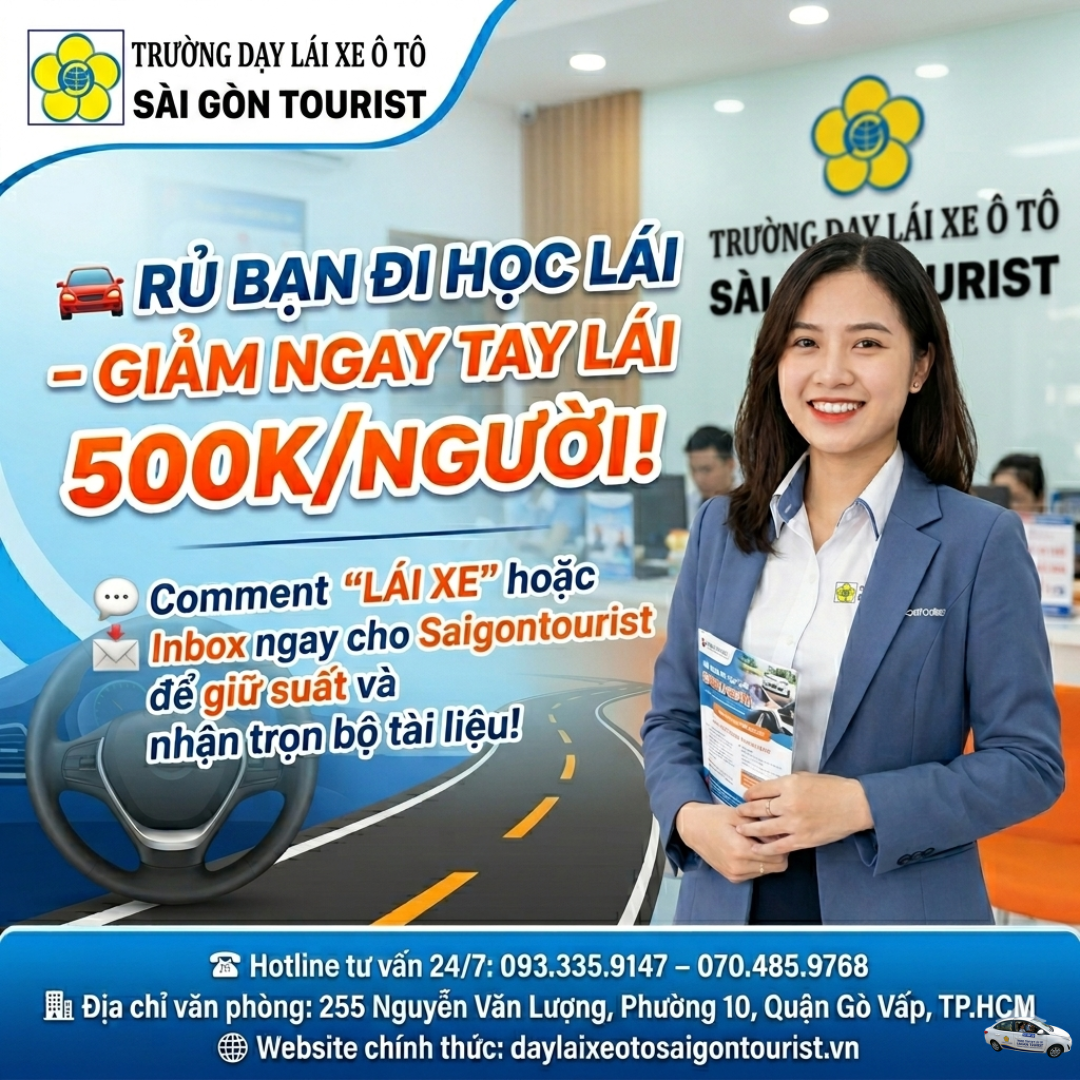 rủ bạn đi học lái